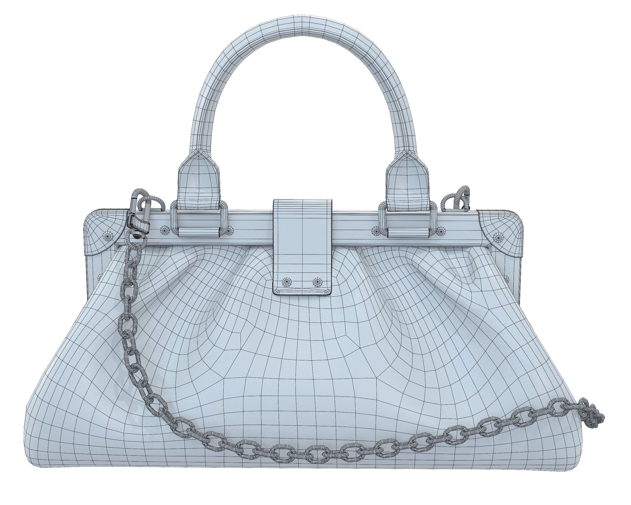 Louis Vuitton Monogram Clutch 3D Model Collection_20