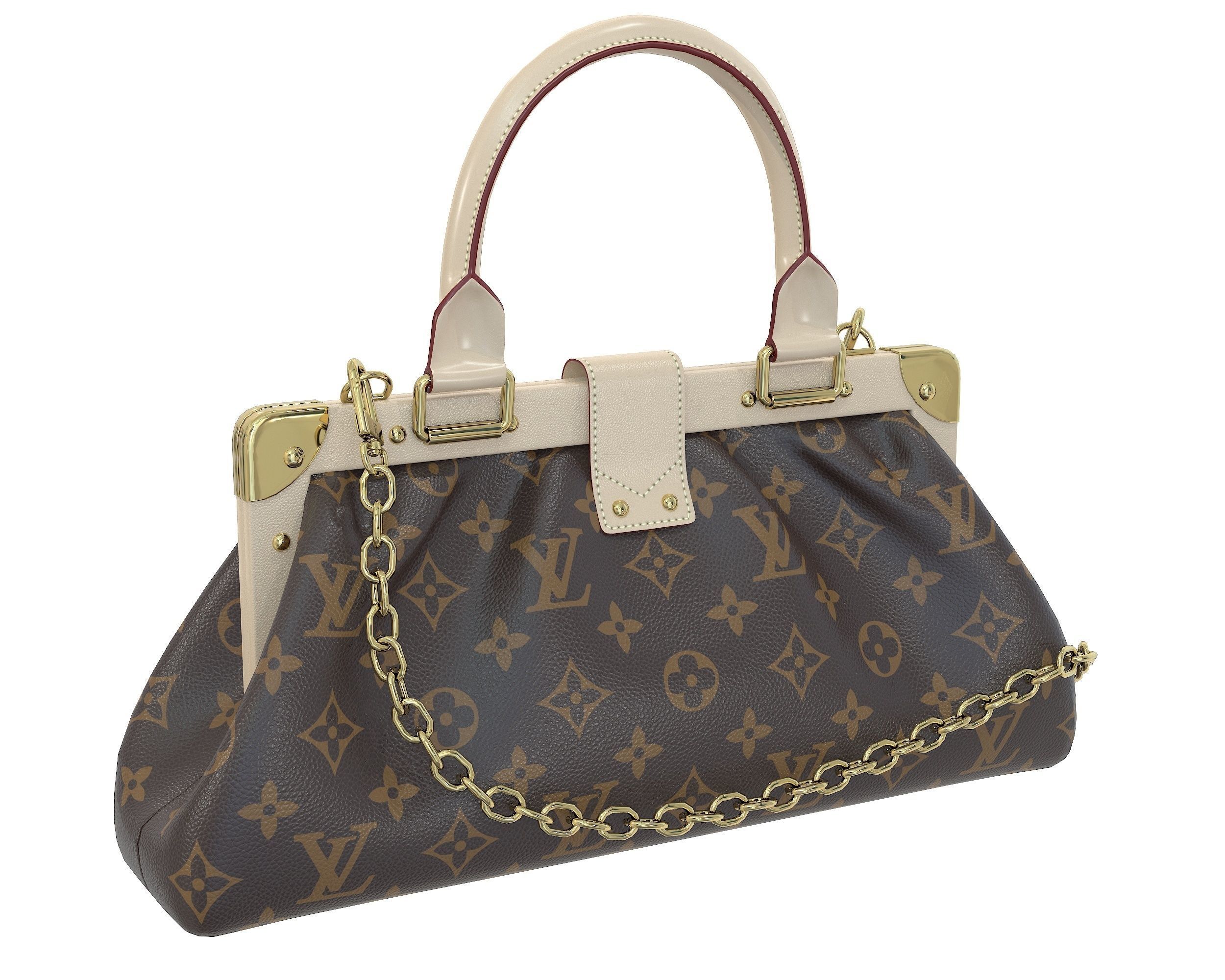 Louis Vuitton Monogram Clutch 3D Model Collection_16
