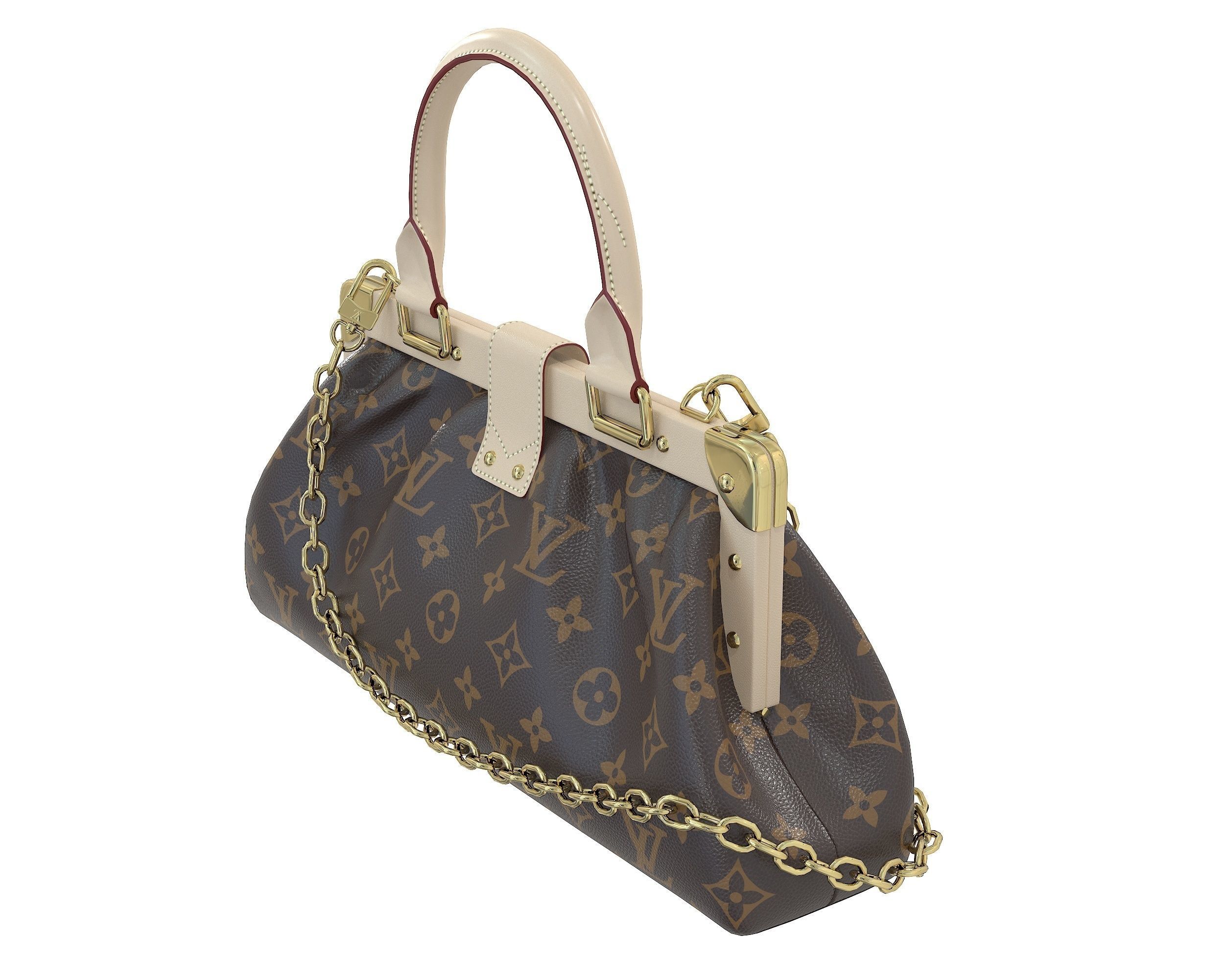 Louis Vuitton Monogram Clutch 3D Model Collection_13