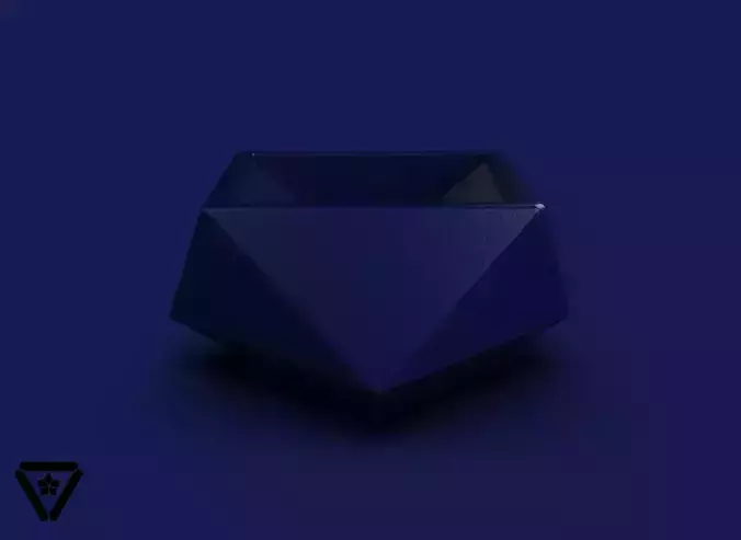 78 Facet Origami Geometric Bonsai Pot  V19  Megumi