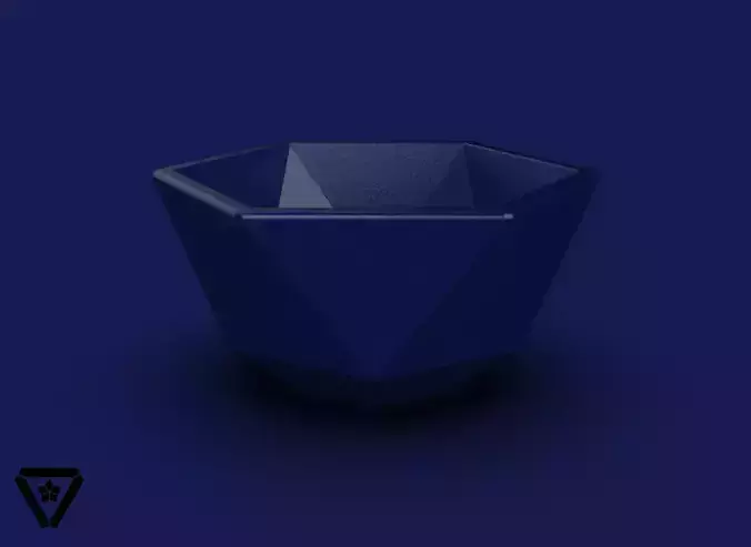 79 Facet Origami Geometric Planter Container  V20  Yui