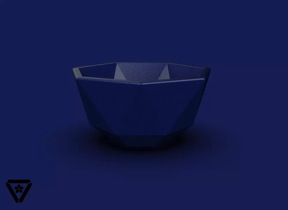 80 Facet Origami Geometric Bonsai Planter  V21  Ariana 3D print model_0