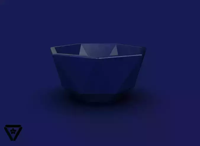 80 Facet Origami Geometric Bonsai Planter  V21  Ariana 3D print model