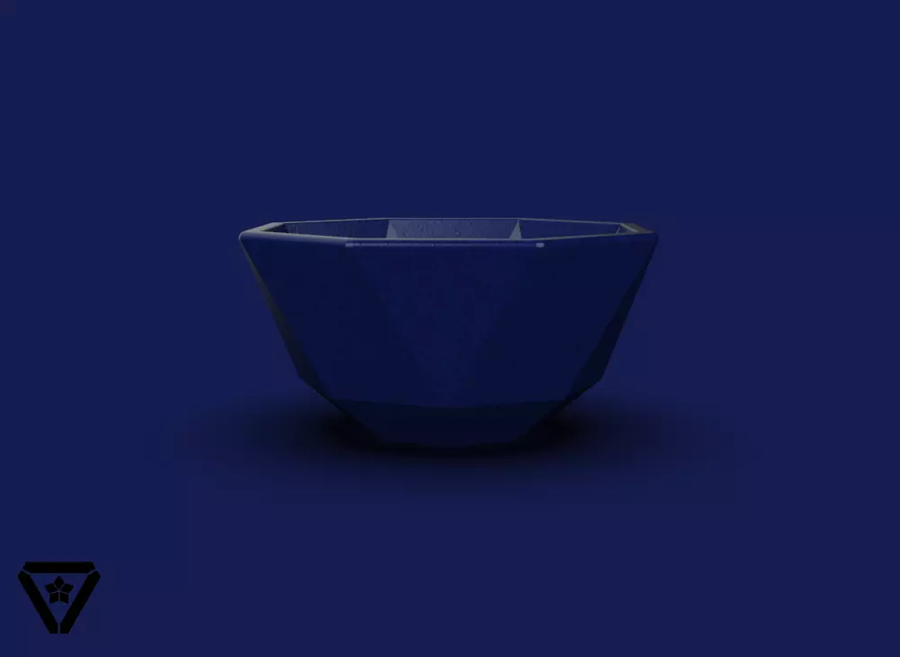 81 Facet Origami Geometric Bonsai Pot V22 Hinata 3D print model