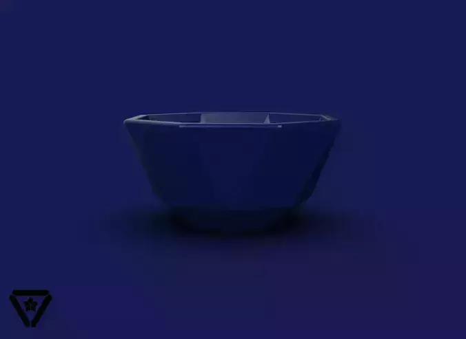 81 Facet Origami Geometric Bonsai Pot  V22  Hinata