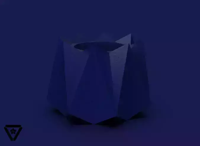 92 Facet Origami Geometric Planter Pot  V27  Veronica