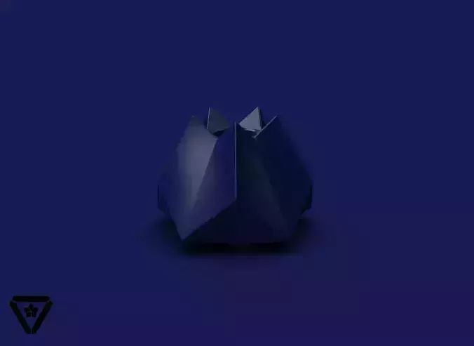 93 Facet Origami Geometric Planter Pot  V28  Aranea