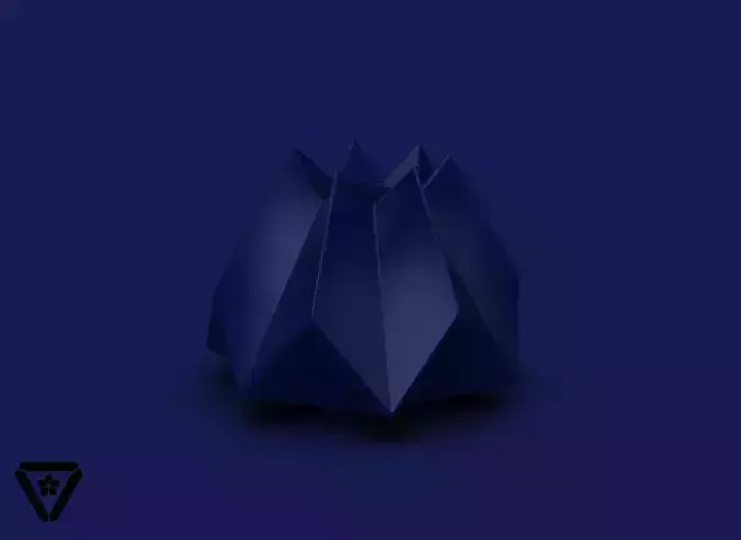 94 Facet Geometric Origami Bonsai Pot  V29  Erica