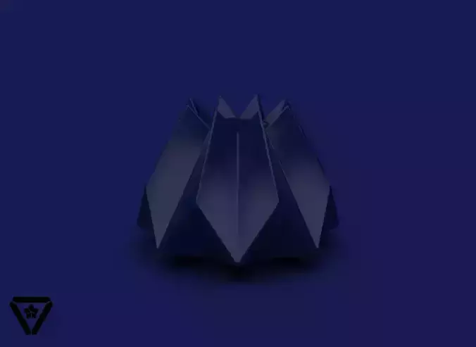 95 Facet Origami Geometric Planter Pot  V30  Amy