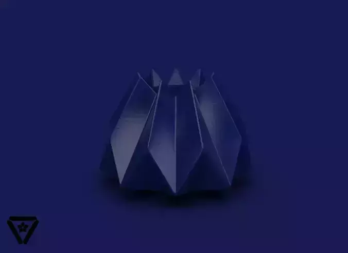 96 Facet Geometry Origami Planter Pot  V31  Celina