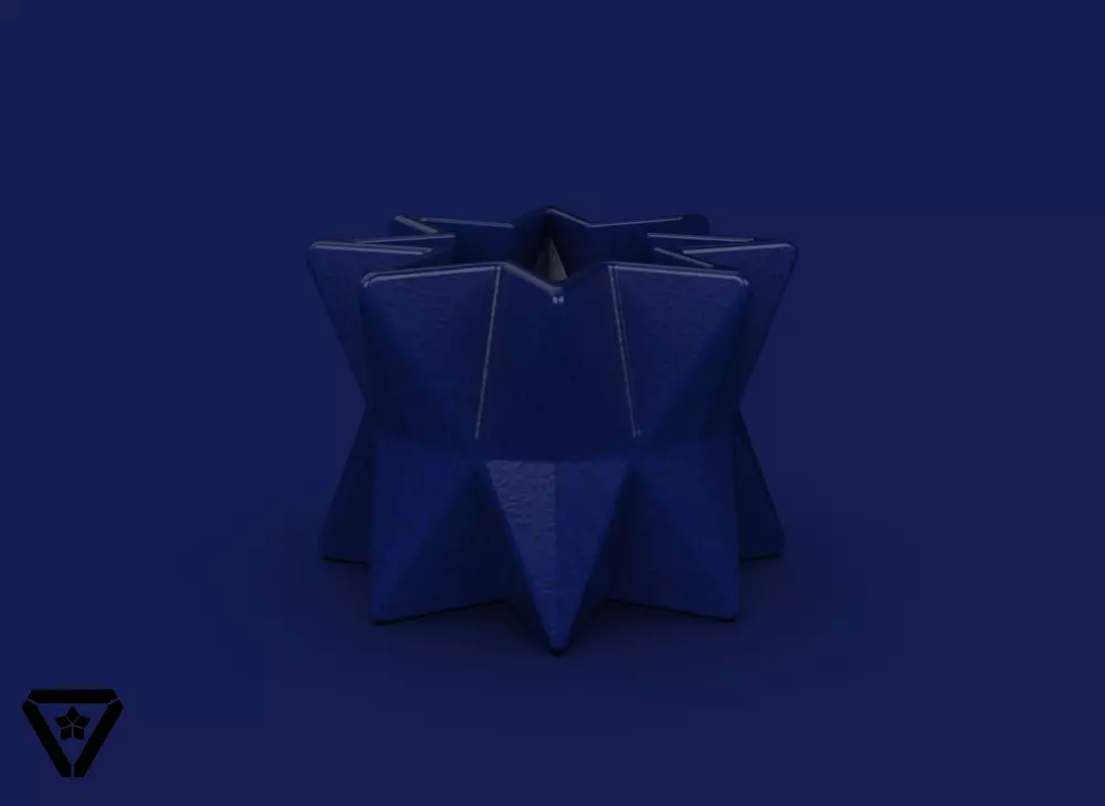 101 Octagon Origami Geometric Bonsai Pot V2 Shuri 3D print model_0