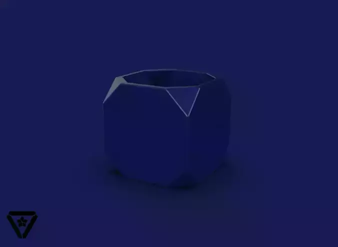 103 Cube Platonic Solid Goemetric Bonsai Vase  V6 -Erina