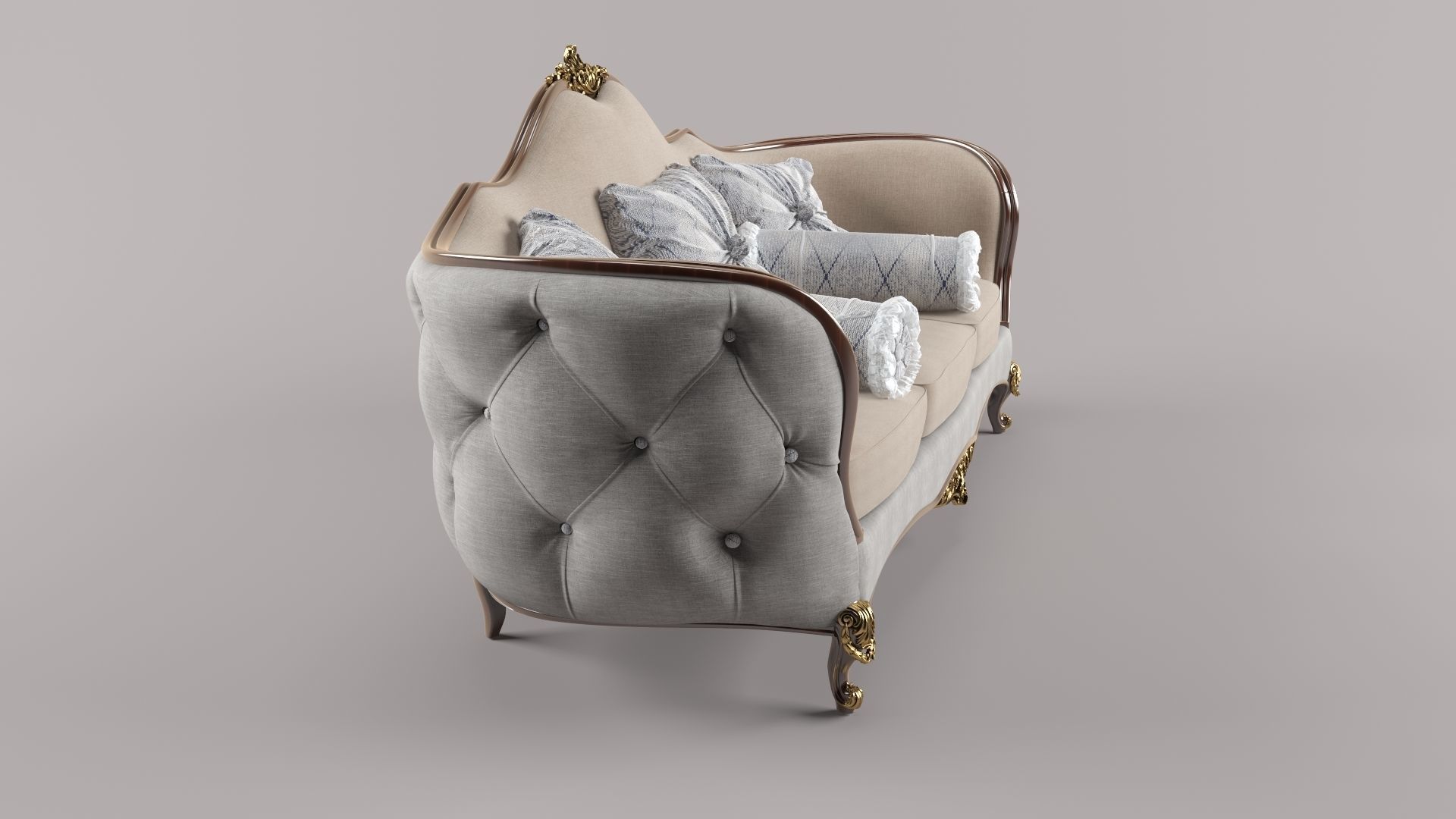 classic sofa2 3D model_4