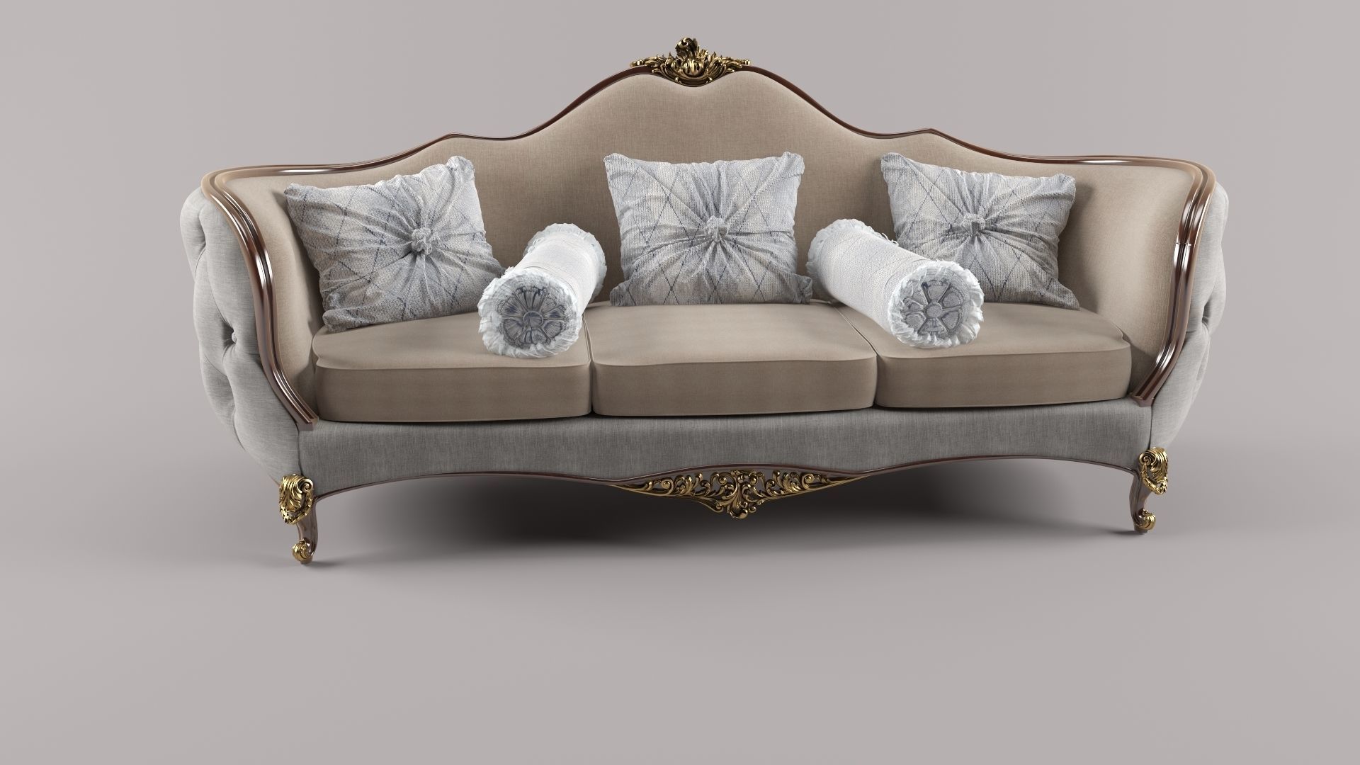 classic sofa2 3D model_3