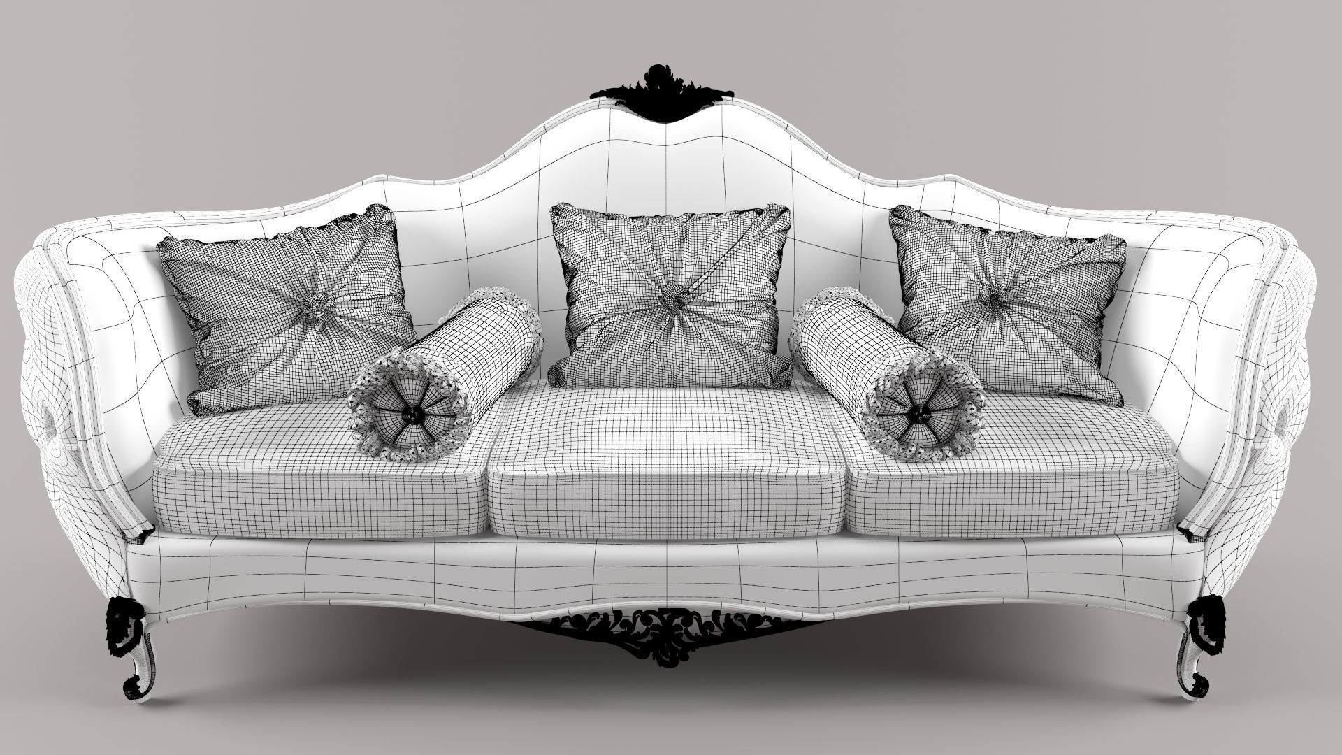classic sofa2 3D model_2