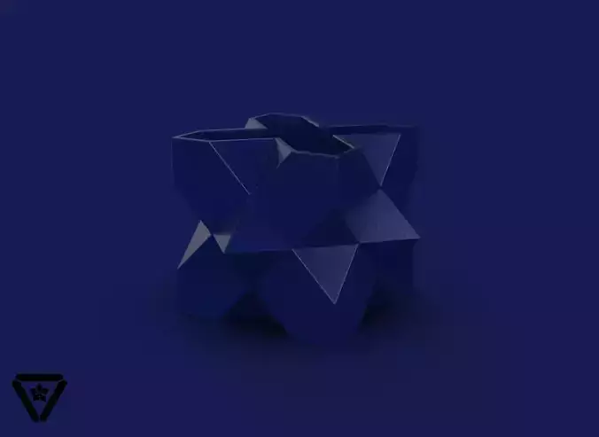 113 Cube Platonic Solid Planter Pot  V8  Aoi 
