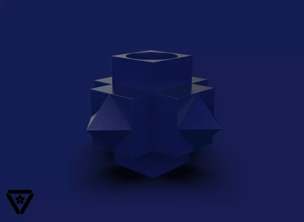 114 Random Geometric Bonsai Pot V3 Ayano 3D print model_0