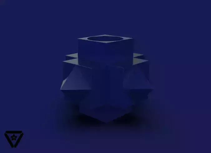 114 Random Geometric Bonsai Pot  V3  Ayano 