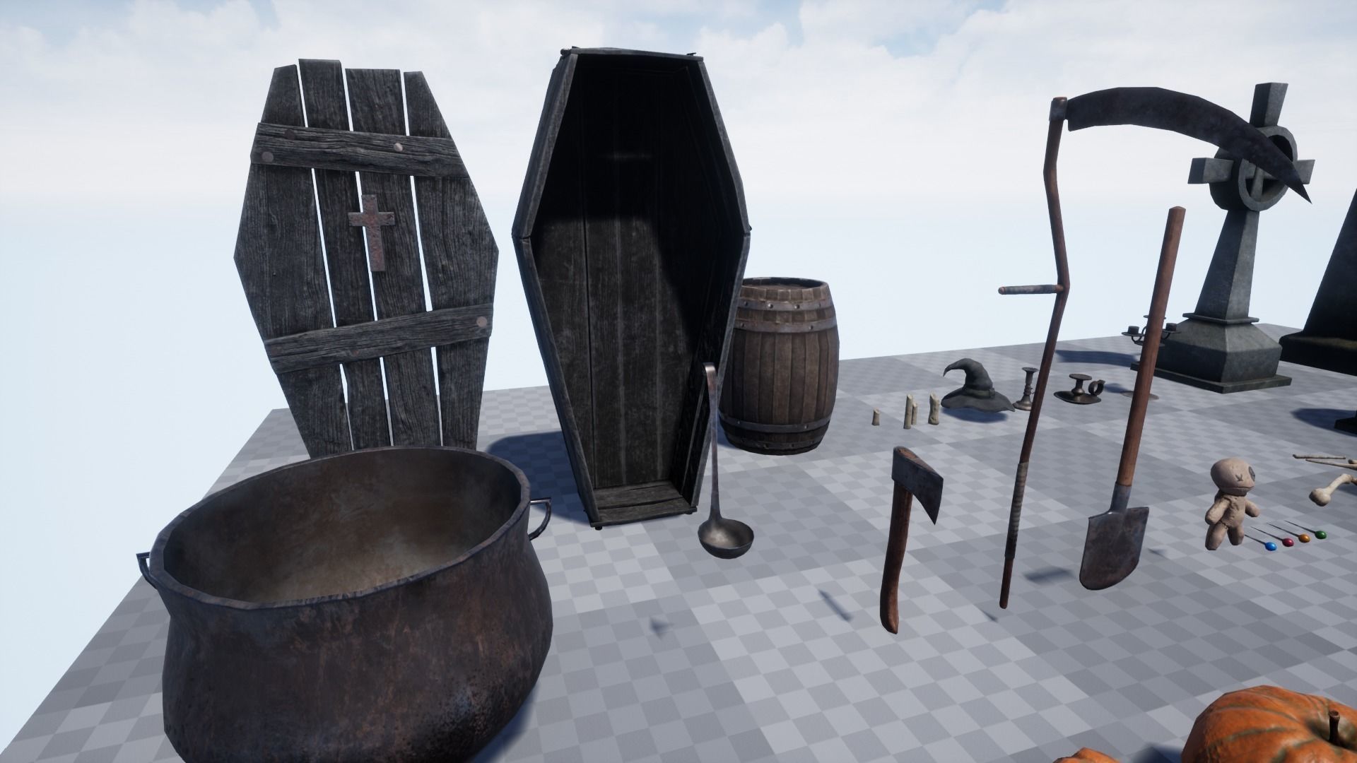 Halloween pack Low-poly 3D model_10