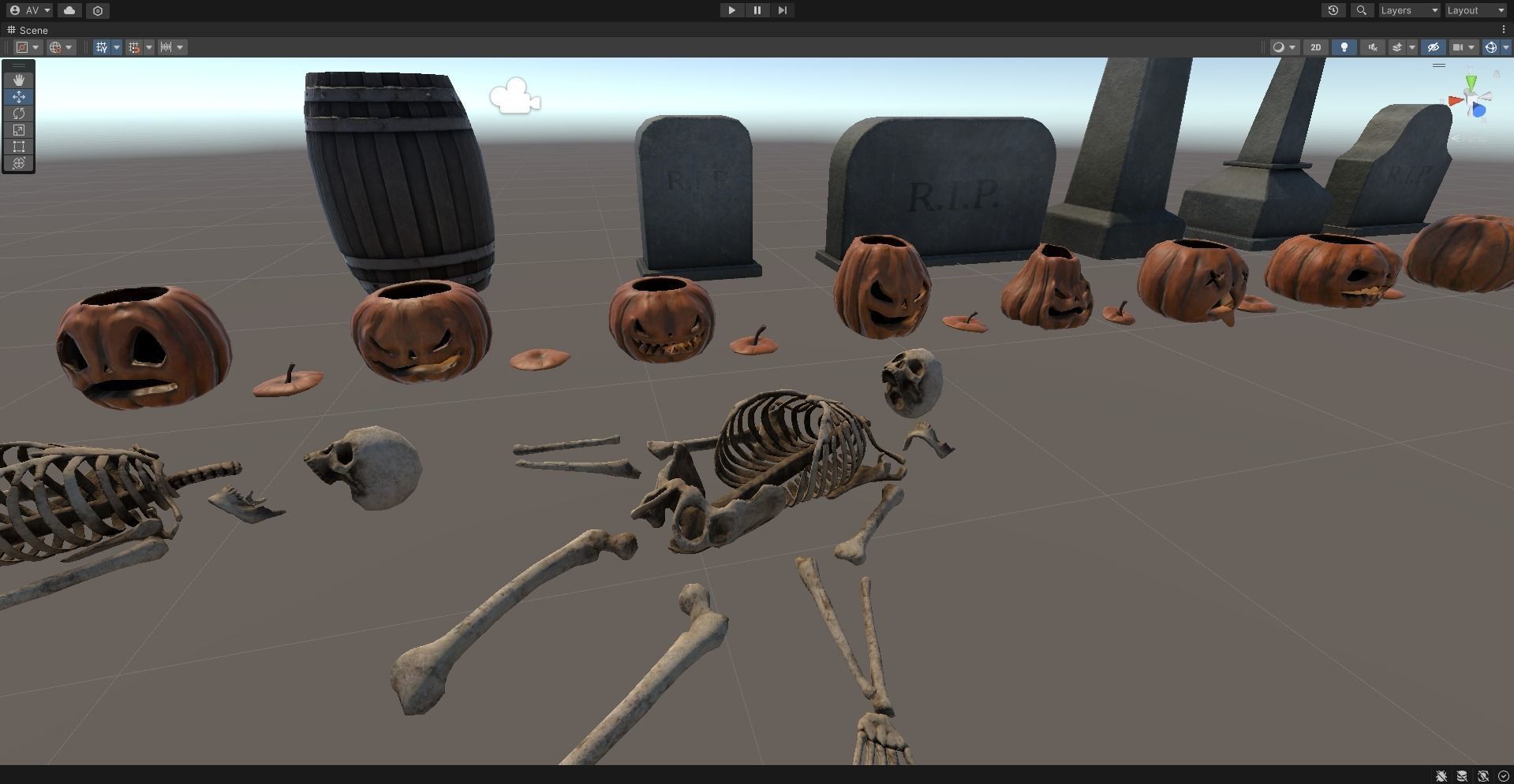 Halloween pack Low-poly 3D model_13