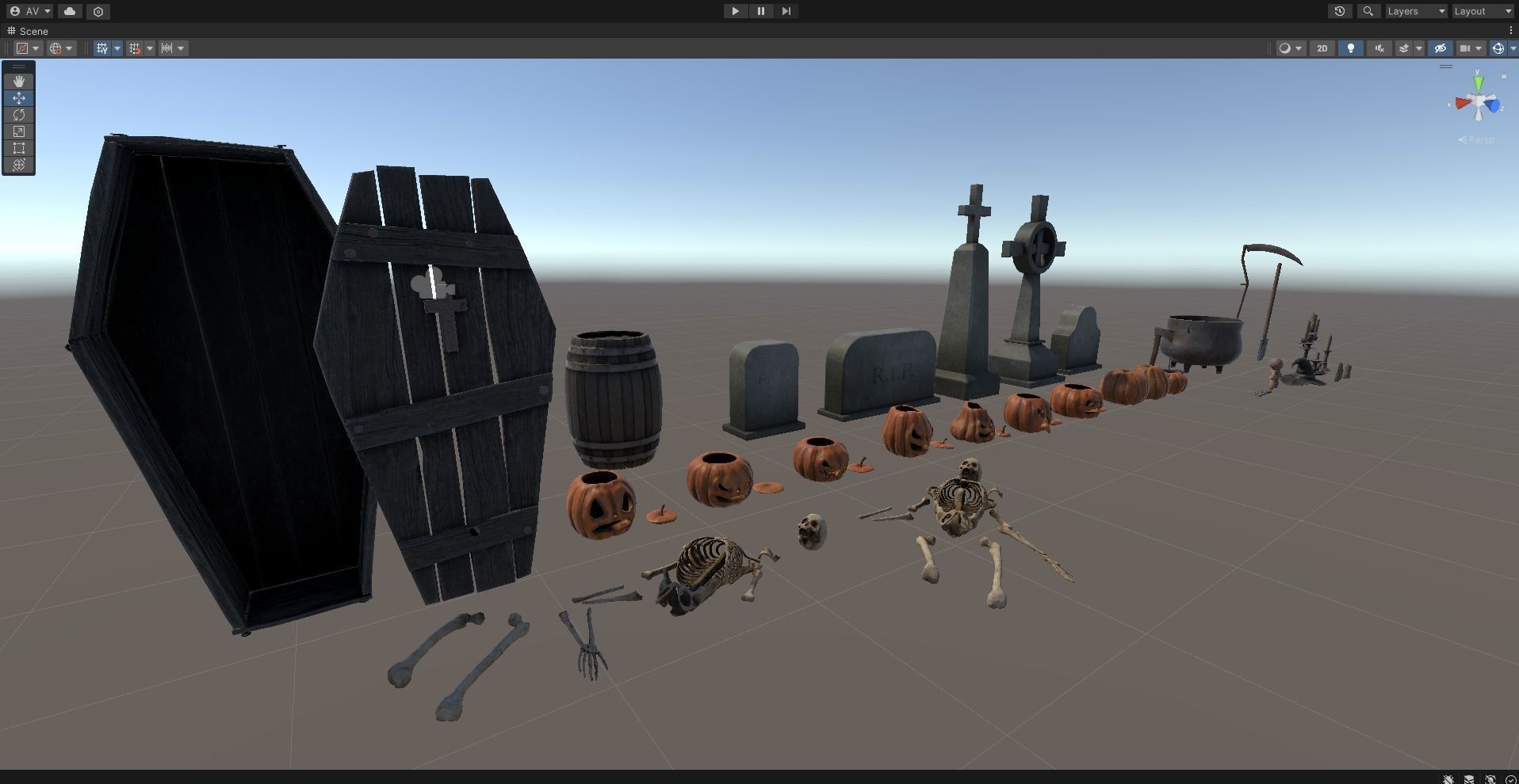 Halloween pack Low-poly 3D model_12