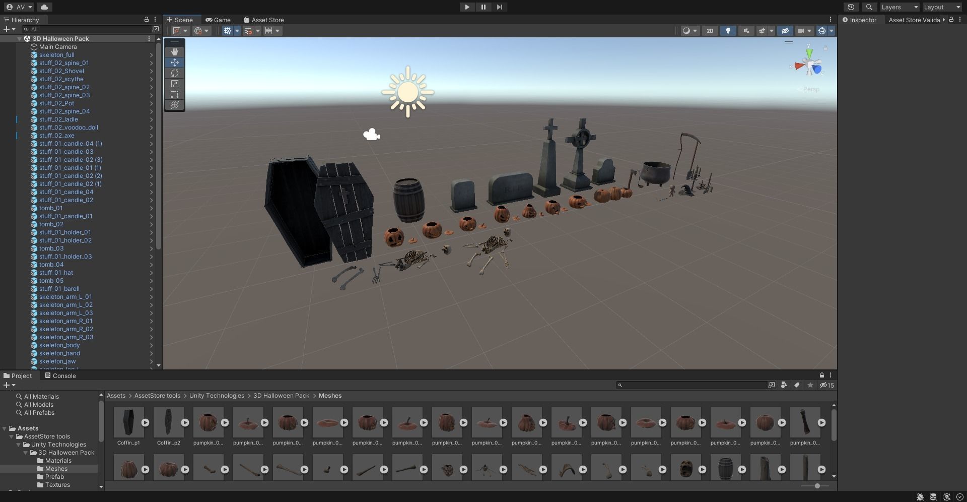 Halloween pack Low-poly 3D model_11