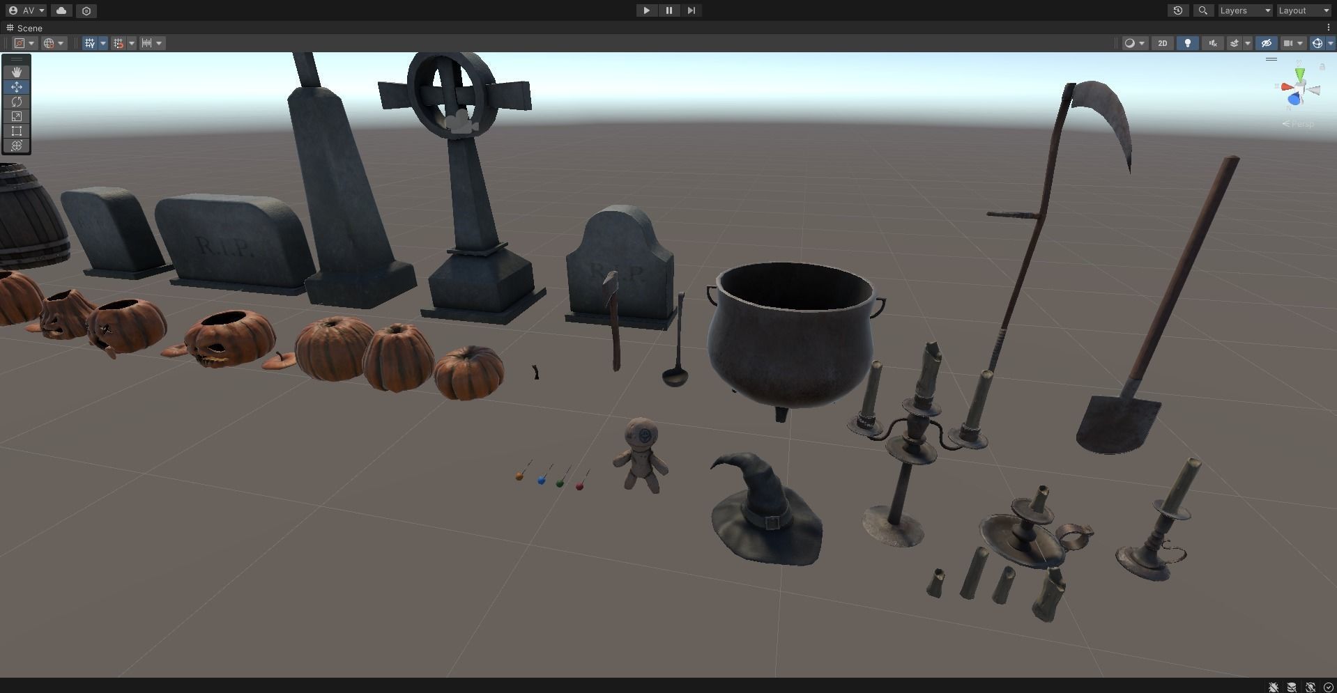 Halloween pack Low-poly 3D model_14