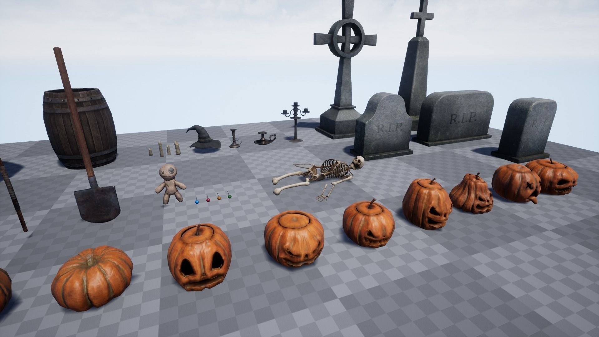 Halloween pack Low-poly 3D model_9