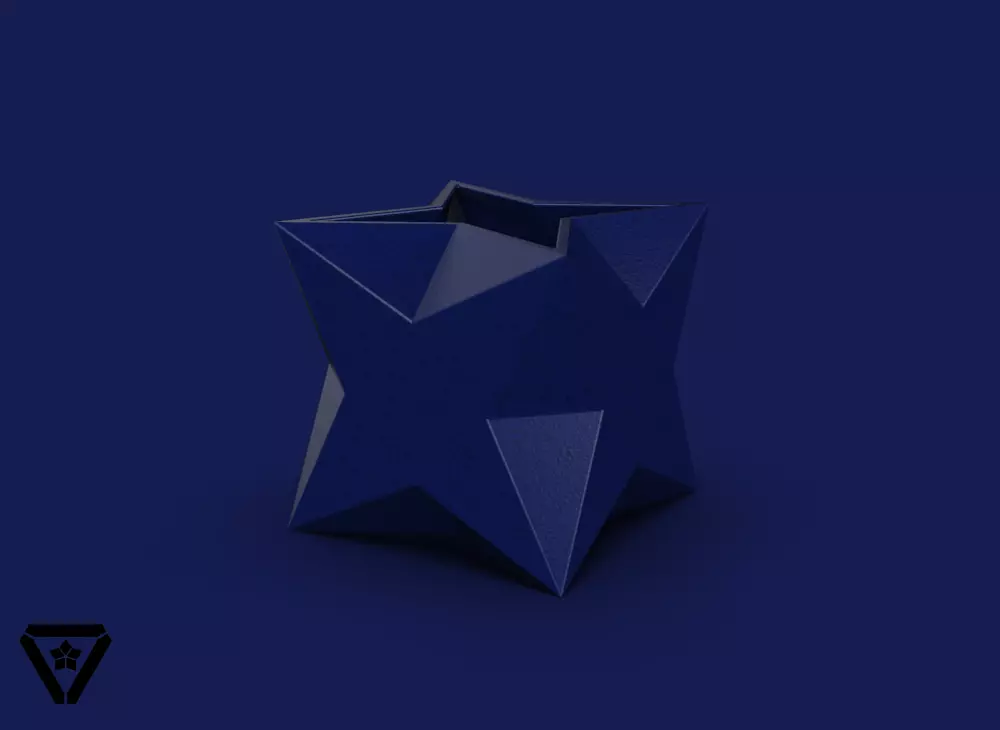 115 Cube Platonic Solid Geometric Planter Pot V8 Haruko 3D print model
