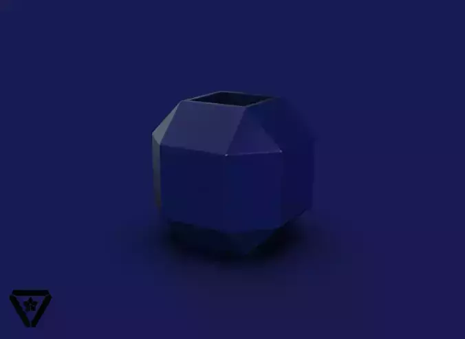 116 Cube Platonic Solid Geometric Planter Vase  V9  Kaguya