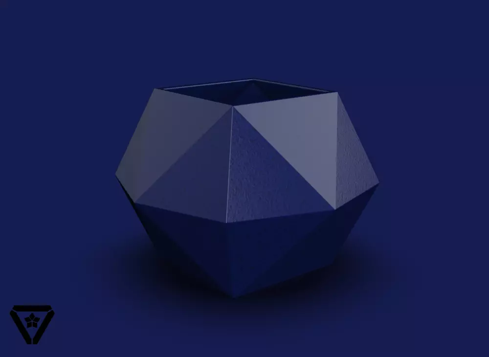 119 Cube Platonic Solid Planter Vase V12 Ayumi 3D print model