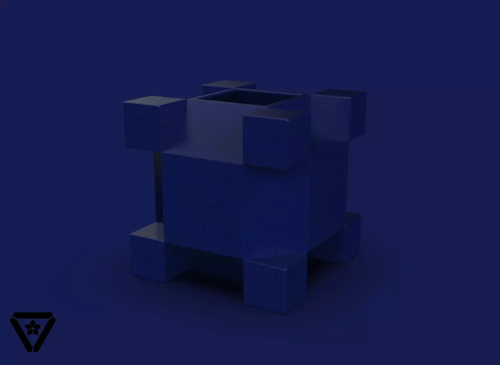 120 Cube Platonic Solid Variants Bonsai Vase V13 Chika 3D print model