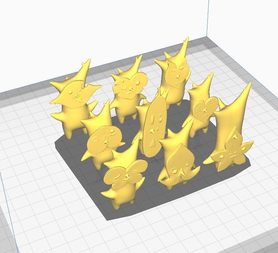 Koroks mini figures 3D print model_1
