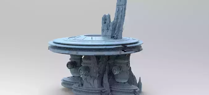 Mars Base Droid Relay Dome Rocks 