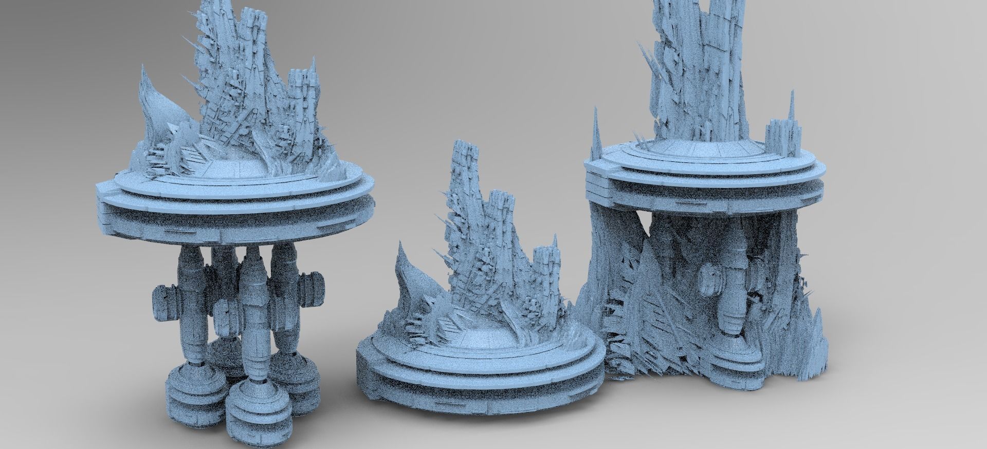 Mars Storm Tech Rocks 3 designs  3D model_1