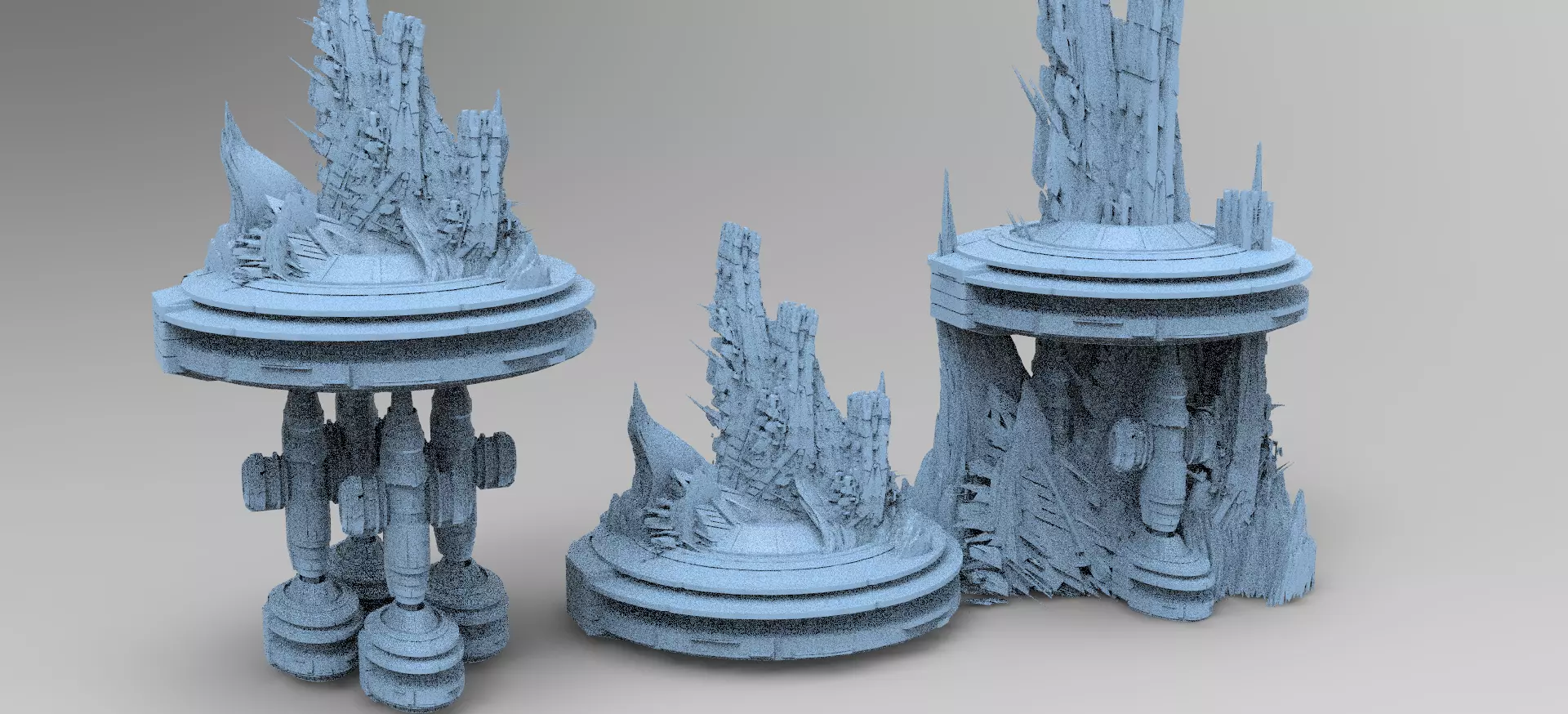 Mars Storm Tech Rocks 3 designs  3D model_0