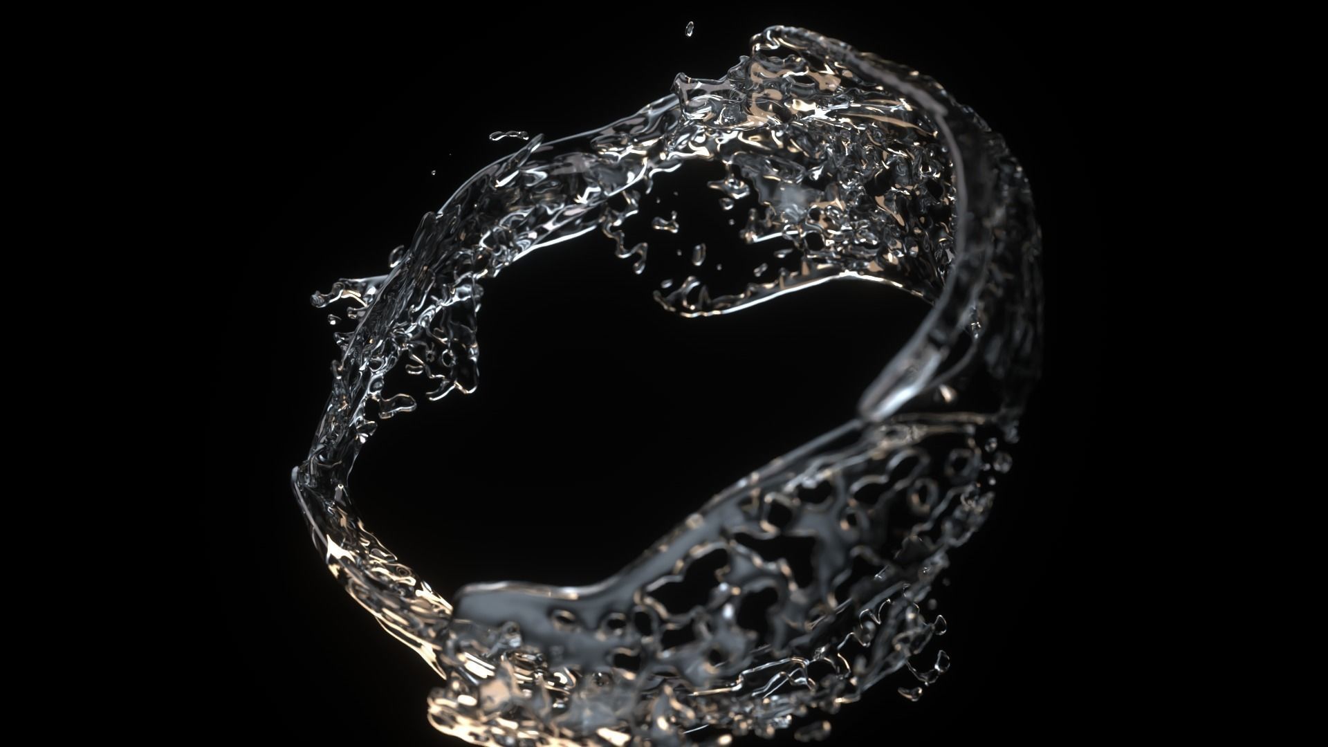 Water Circle Animated  3D model_2