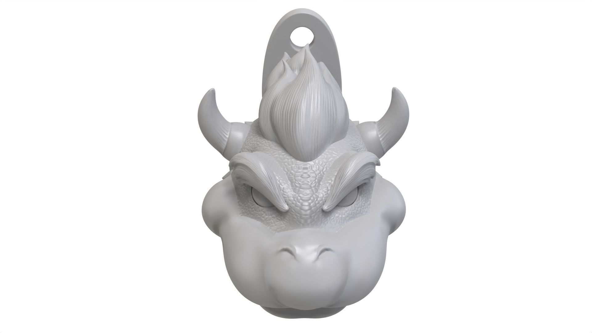 SCULPTED Bowser WALL KEYCHAIN HOLDER 3D print model_6