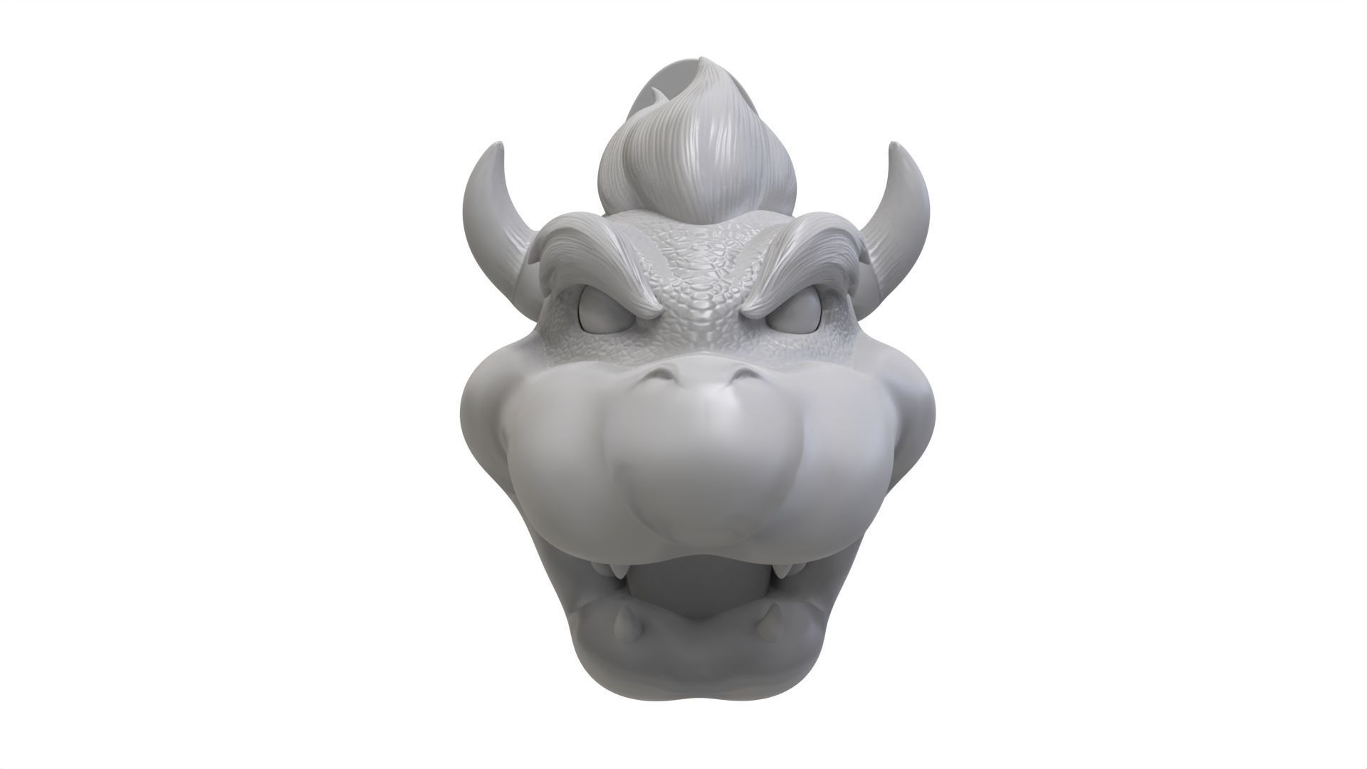 SCULPTED Bowser WALL KEYCHAIN HOLDER 3D print model_5