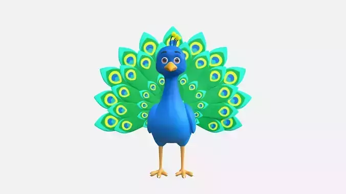 Cartoon Peacock