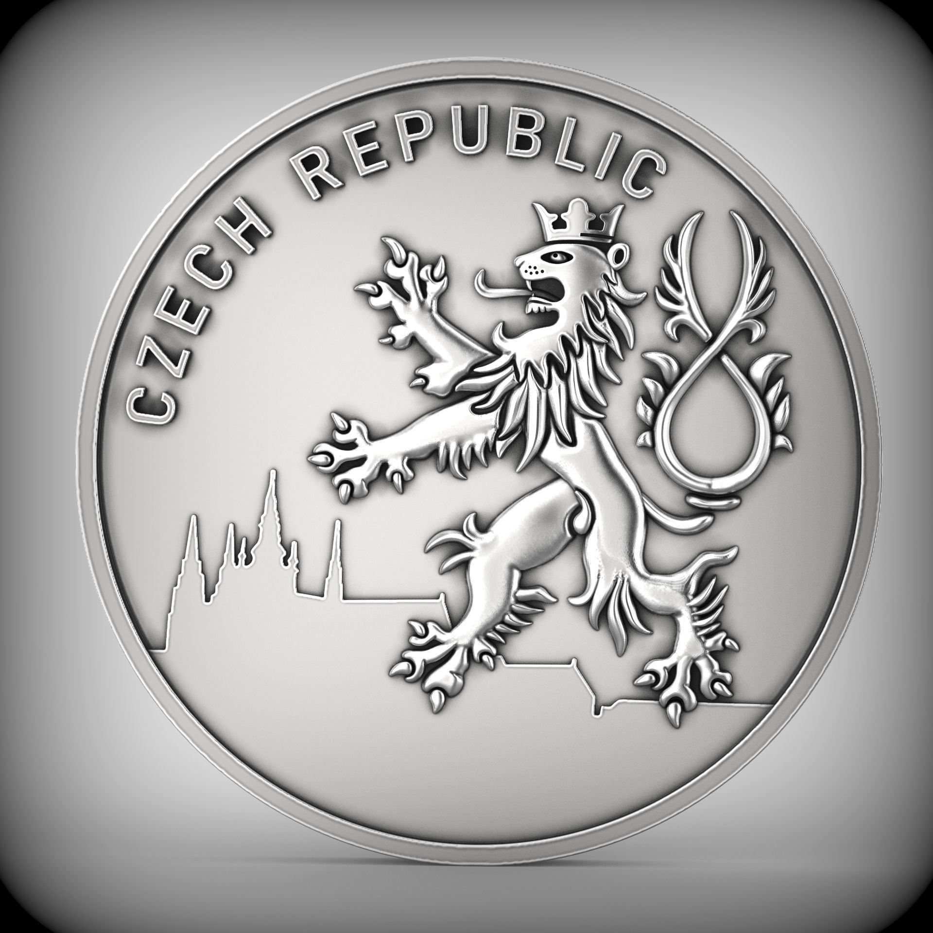 Lion Coin 3d Print Model 3D print model_10