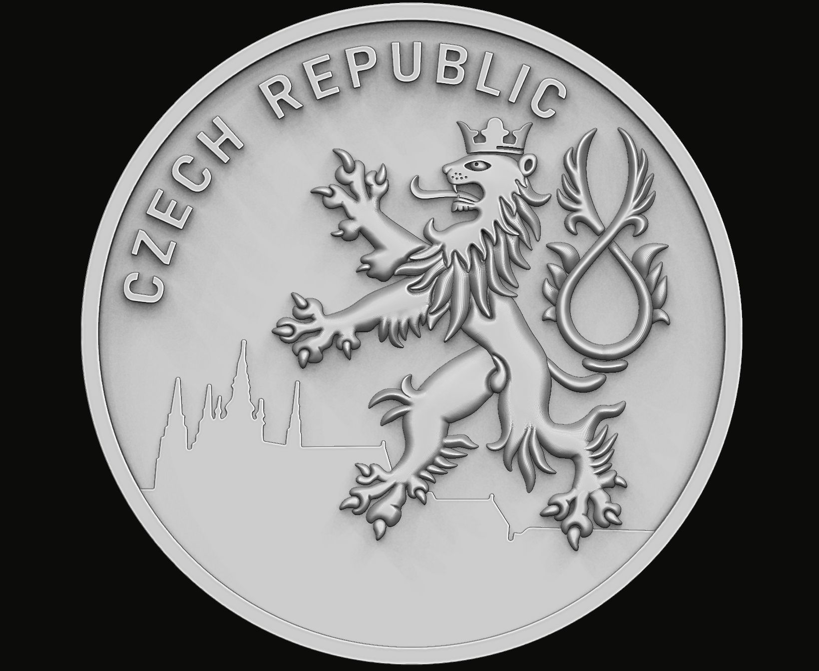 Lion Coin 3d Print Model 3D print model_3