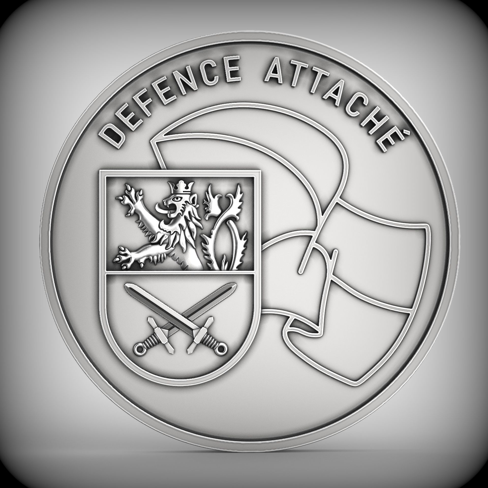 Lion Coin 3d Print Model 3D print model_8