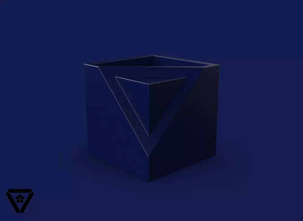 139 Cube Platonic Solid Variant Geometric Vase V14 Alyssa 3D print model_0