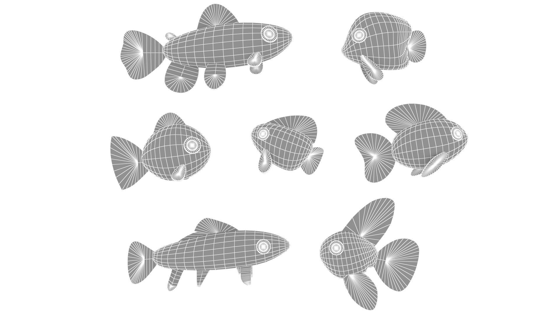 Fish Sea Collection 5 Low-poly 3D model_6