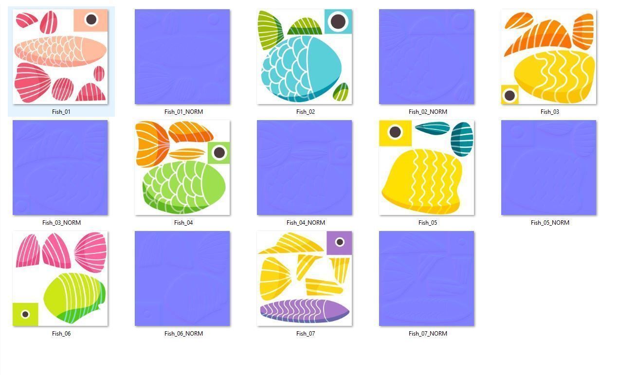 Fish Sea Collection 5 Low-poly 3D model_5