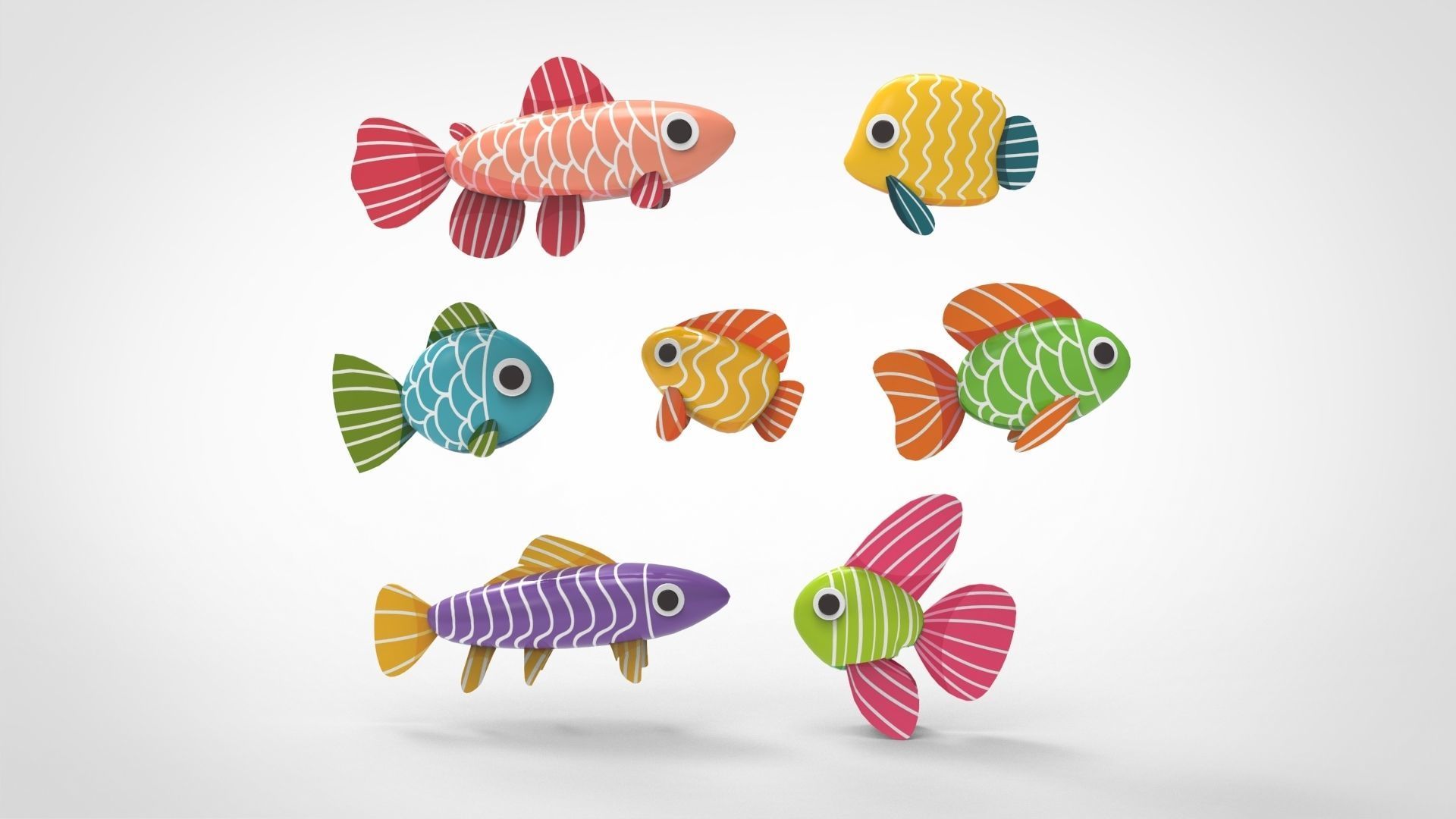 Fish Sea Collection 5 Low-poly 3D model_2