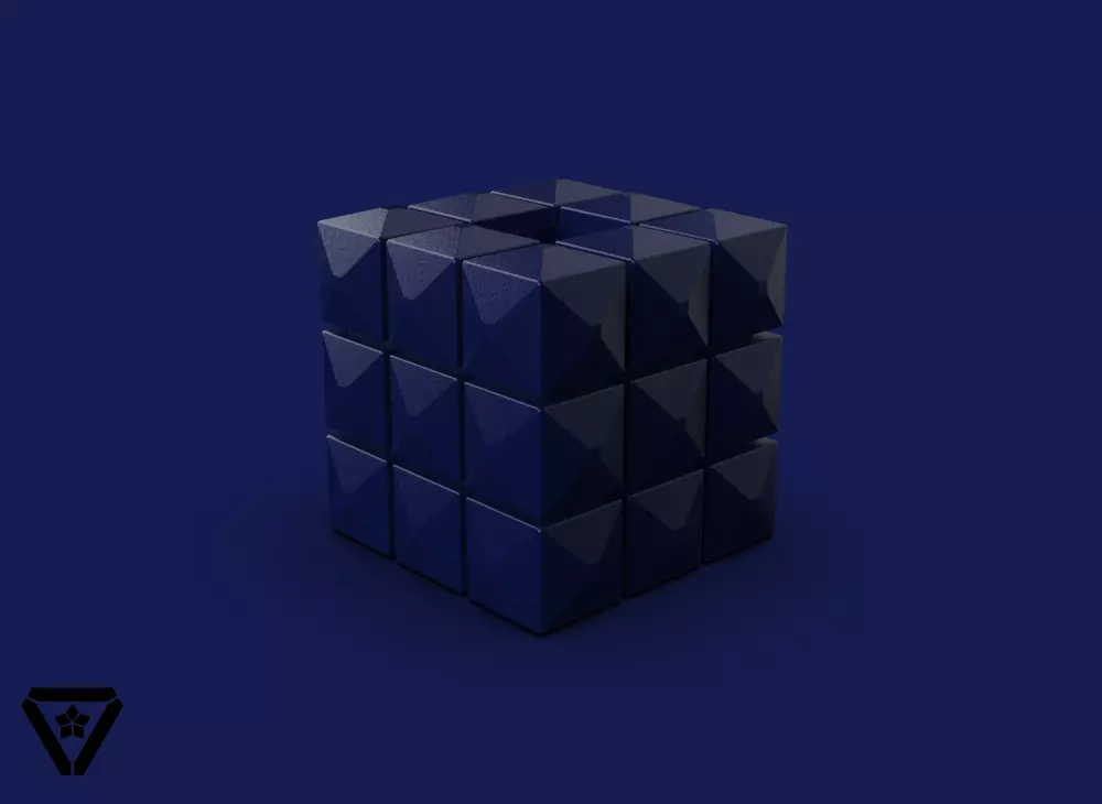 140 27 Cubes Geometric Platonic Solid Planter Pot  V2 Alyssa 3D print model_0