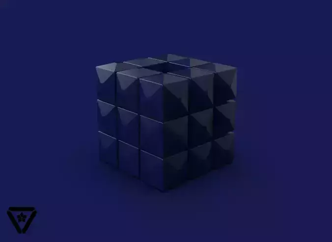 140 27 Cubes Geometric Platonic Solid Planter Pot  V2 Alyssa 3D print model