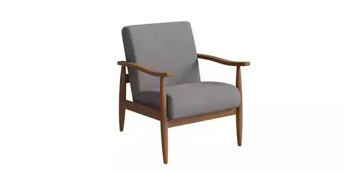 Aldon Charcoal Wooden Base Accent Chair